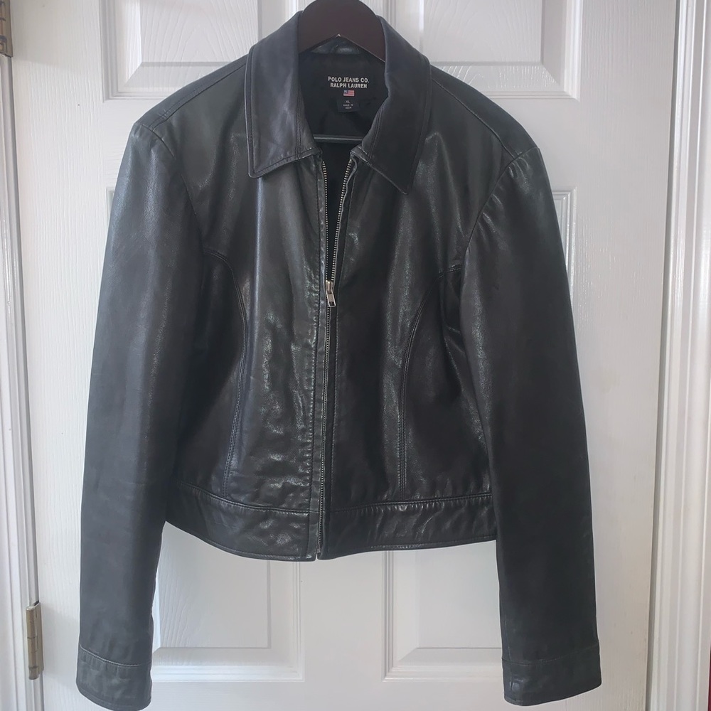 Ralph Lauren Dark Green Leather Jacket